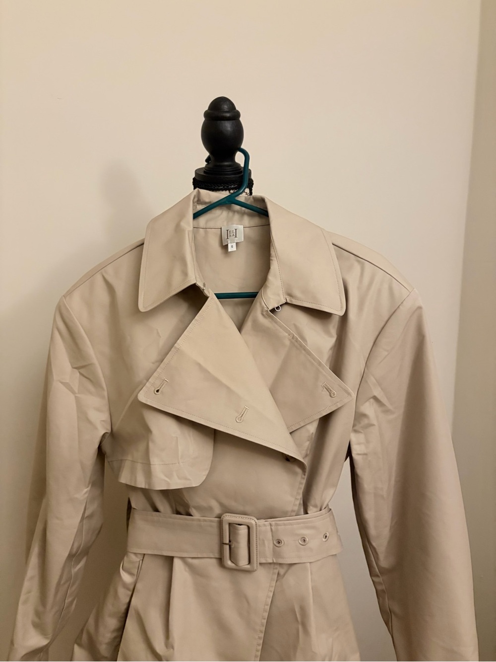 Helsa—Khaki Trench Coat Jumpsuit/Romper, Sz S, MINT - Picture 5 of 16